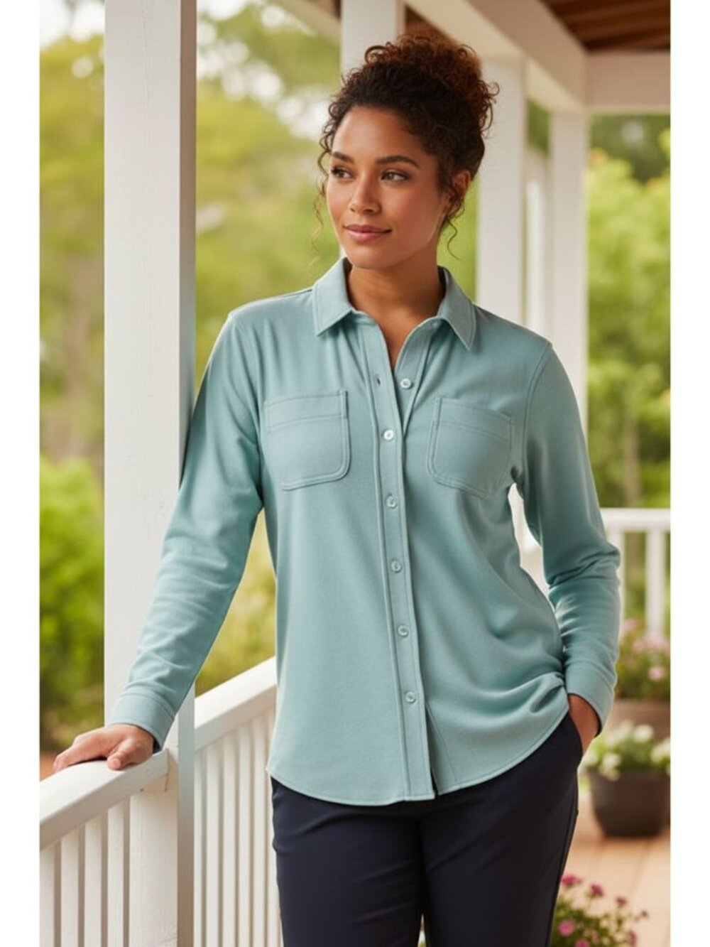 32 Degrees S Soft Fleece Button Up Shirt Long Sleeve Shacket Top Lightweight